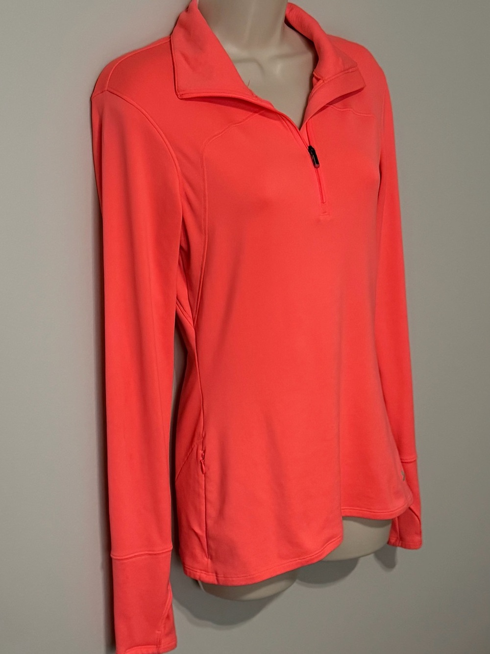 Under Armour Women's Bright Coral 1/4 Zip Pullover